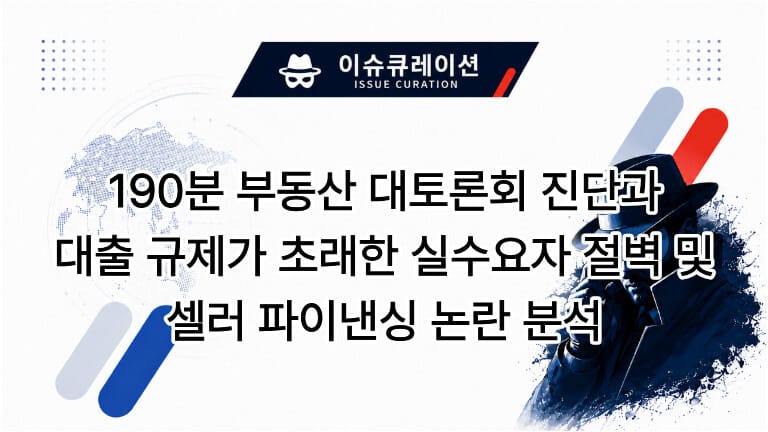 190분 부동산 대토론회 진단, 대출 규제로 인한 실수요자 영향 및 셀러 파이낸싱 논란 분석 썸네일 이미지