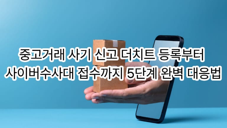 중고거래 사기 신고 더치트 등록부터 사이버수사대 접수까지 5단계 대응법 안내 썸네일